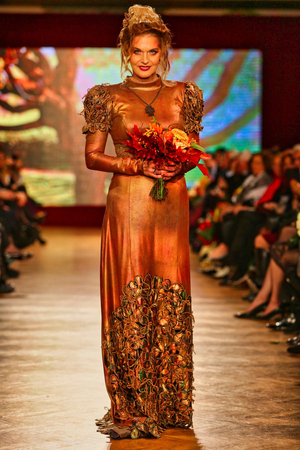 Rochie piele pictata manual V526